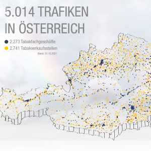 Karte Österreich mit allen Trafikstandorten