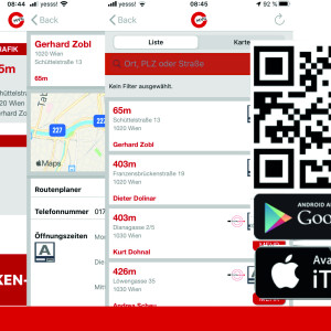 Ausschnitt Trafik APP mit QR-Code