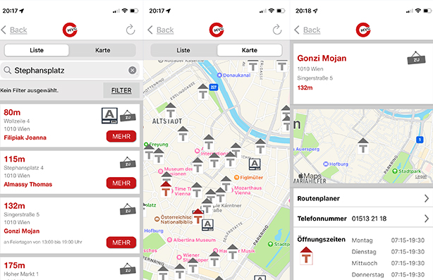 Ausschnitt Trafik APP