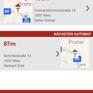 Ausschnitt Trafik APP