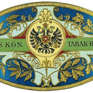 Plakette Zigarrenpackung aus dem Jahr 1908